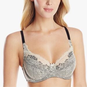 WonderBra 7484 Black Chantilly Lace Underwire Bra 34B